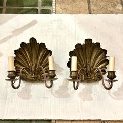 Pair of Antique English Shell Sconces