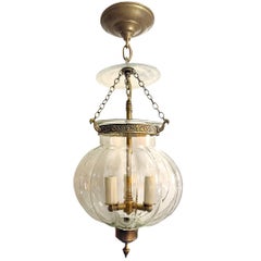 Set of 9 MidCentury Blown Glass Italian Lanterns. Sold Individually.