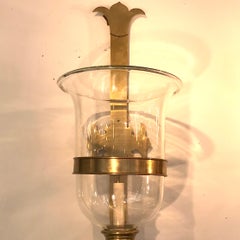Set of 4 Large Sconces with Hurricanes. Sold per pair
