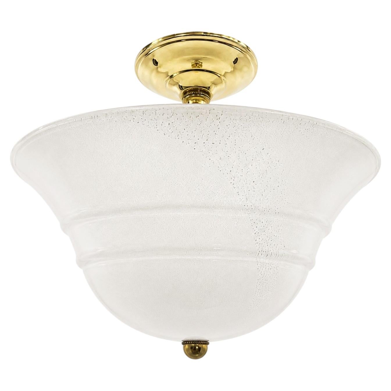 Set of 12 Midcentury Flush Mounted Murano Light Fixtures, Sold Individually. For Sale