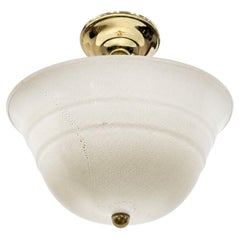 Set of 3 Midcentury Flush Mounted Murano Light Fixtures. Sold individually