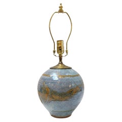 Single Ceramic Midcentury Porcelain Table Lamp