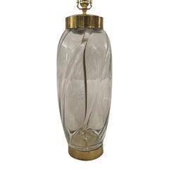 Large Midcentury Blown Glass Table Lamp