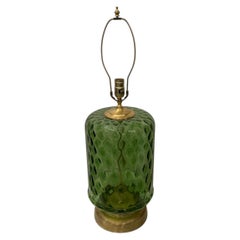 Vintage Large Green Murano Glass Lamp