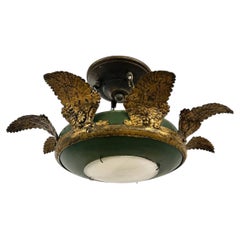 A Vintage Gilt Metal Fixture with Painted Details