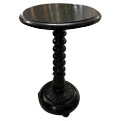 Carved Wood Side Table