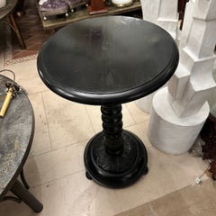 Carved Wood Side Table