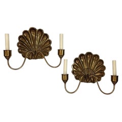 Pair of Vintage Italian Shell Sconces