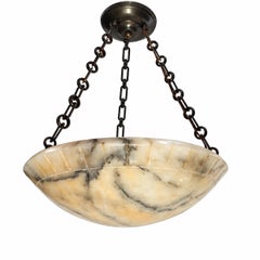 Vintage Art Deco Alabaster Light Fixture