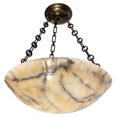 Vintage Art Deco Alabaster Light Fixture