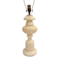 Vintage Neoclassic Italian Alabaster Table Lamp