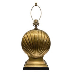 Vintage Brass Shell Table Lamp