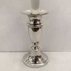 Vintage English Sliver Plated Candlestick Lamp