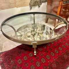 Vintage-Couchtisch aus französischer Bronze, rund