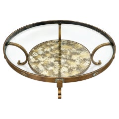 Vintage-Couchtisch aus französischer Bronze, rund