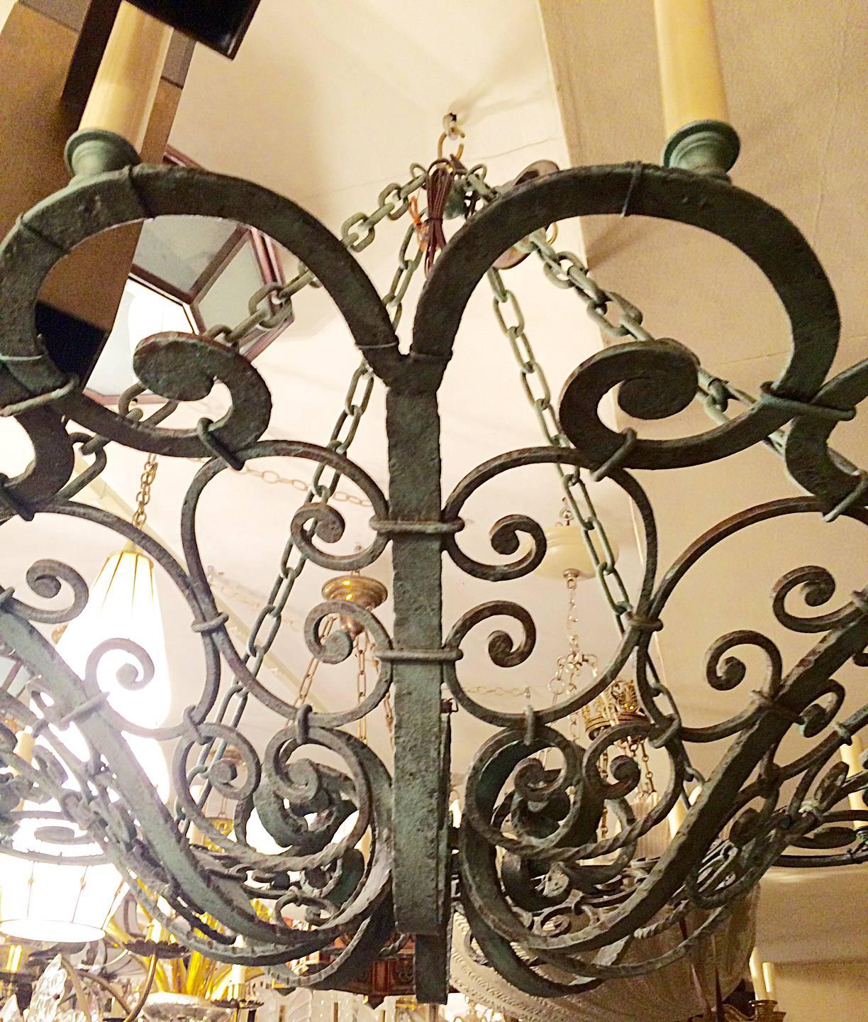 French Wrought Iron Chandelier 1