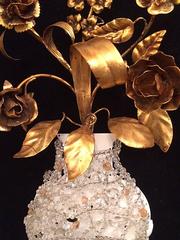 Pair of Gilt Metal Flower Sconces
