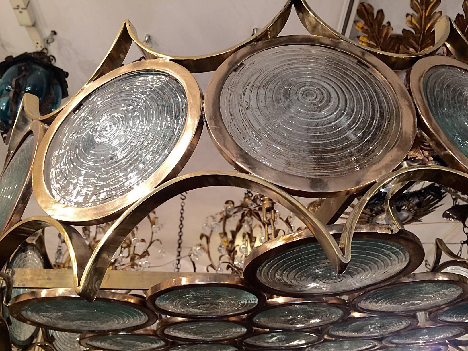 Pair of Moderne Bronze Light Fixtures, Sold Individually In Excellent Condition In New York, NY