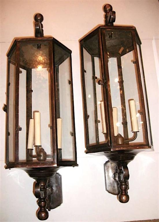 Set of Four Large Outdoor Lanterns For Sale at 1stdibs