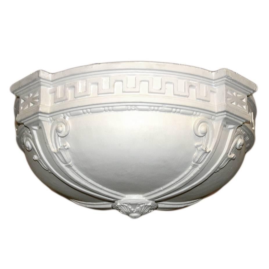 Pair of French Plaster Light Fixture