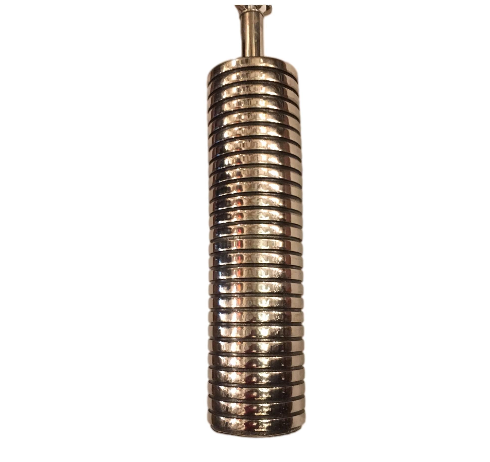 Italian Nickel-Plated Table Lamp For Sale
