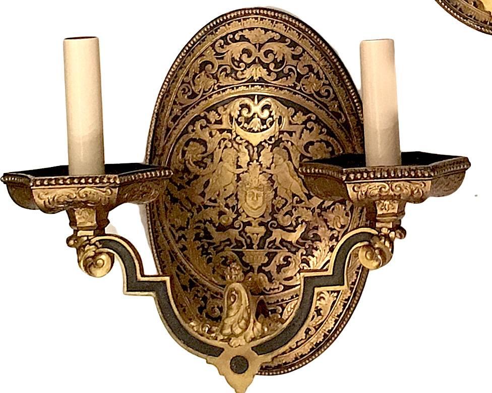 Set of Four Gilt Neoclassic Caldwell Sconces . Priced Individually In Good Condition In New York, NY