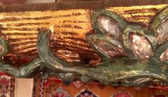 Large Italian Carved and Polychromed Frame Mirror