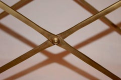 Campaign Style Black Marble Side Table