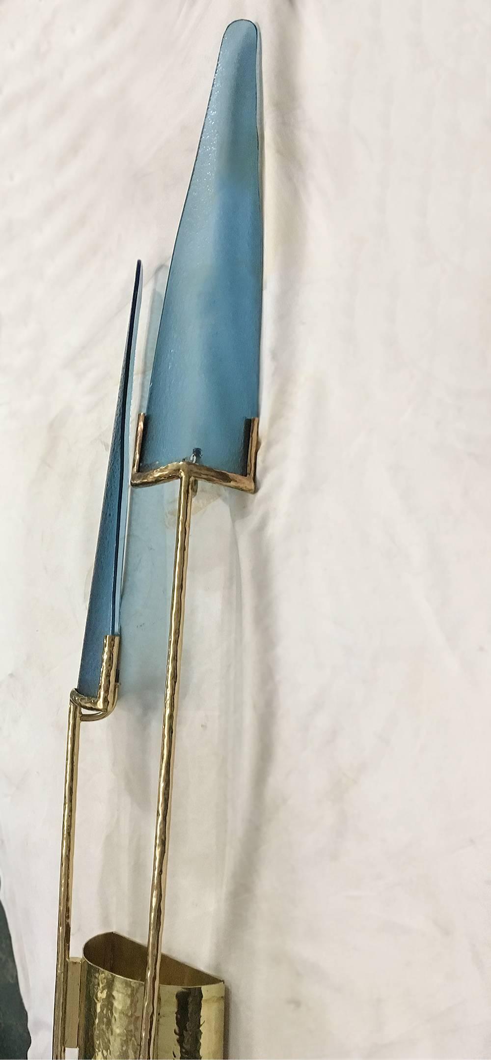 Pair of Large Moderne Sconces For Sale 1