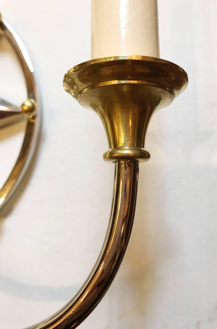 Metà XX secolo Coppia di lampade a stella in stile Deco francese in vendita