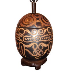 Large Moderne Terra Cota Table Lamp