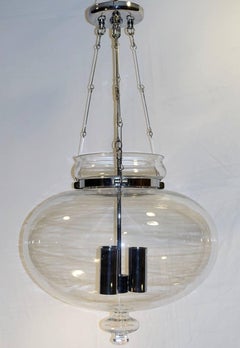 Moderne Clear Glass Lantern