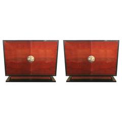 Pair of Art Deco Mahogany Sideboards