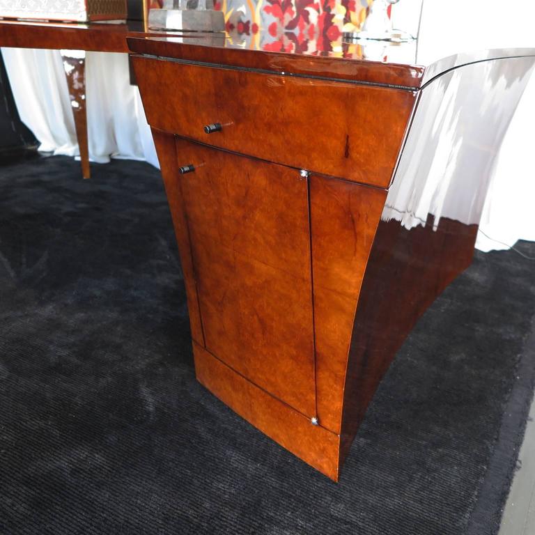 MidCentury Avant Garde Burl Desk at 1stDibs