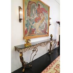 French Art Deco Console in the Style of Raymond Subes