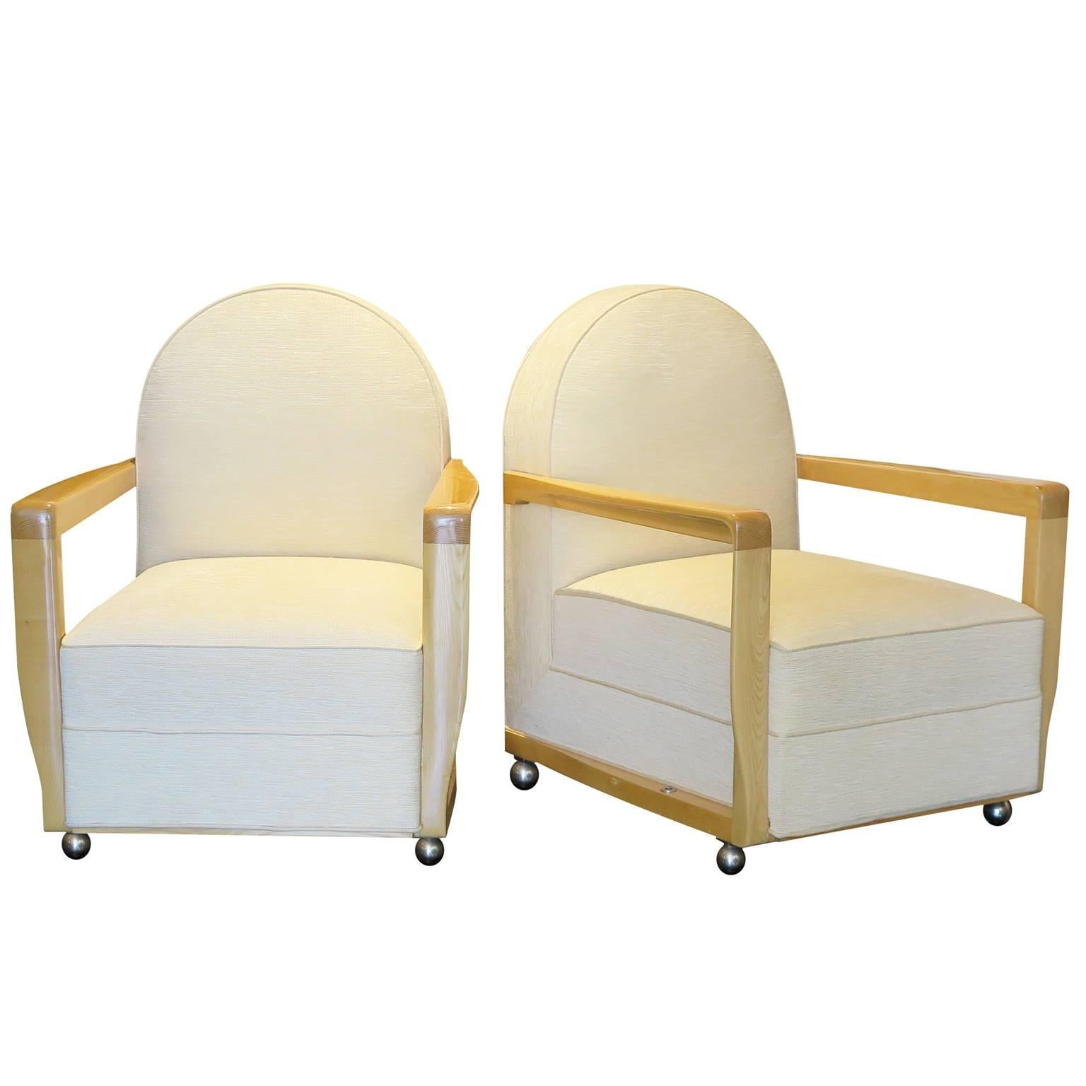 Emile-Jacques Ruhlmann "Ducharne" Chairs from the Steamship Ile-de-France