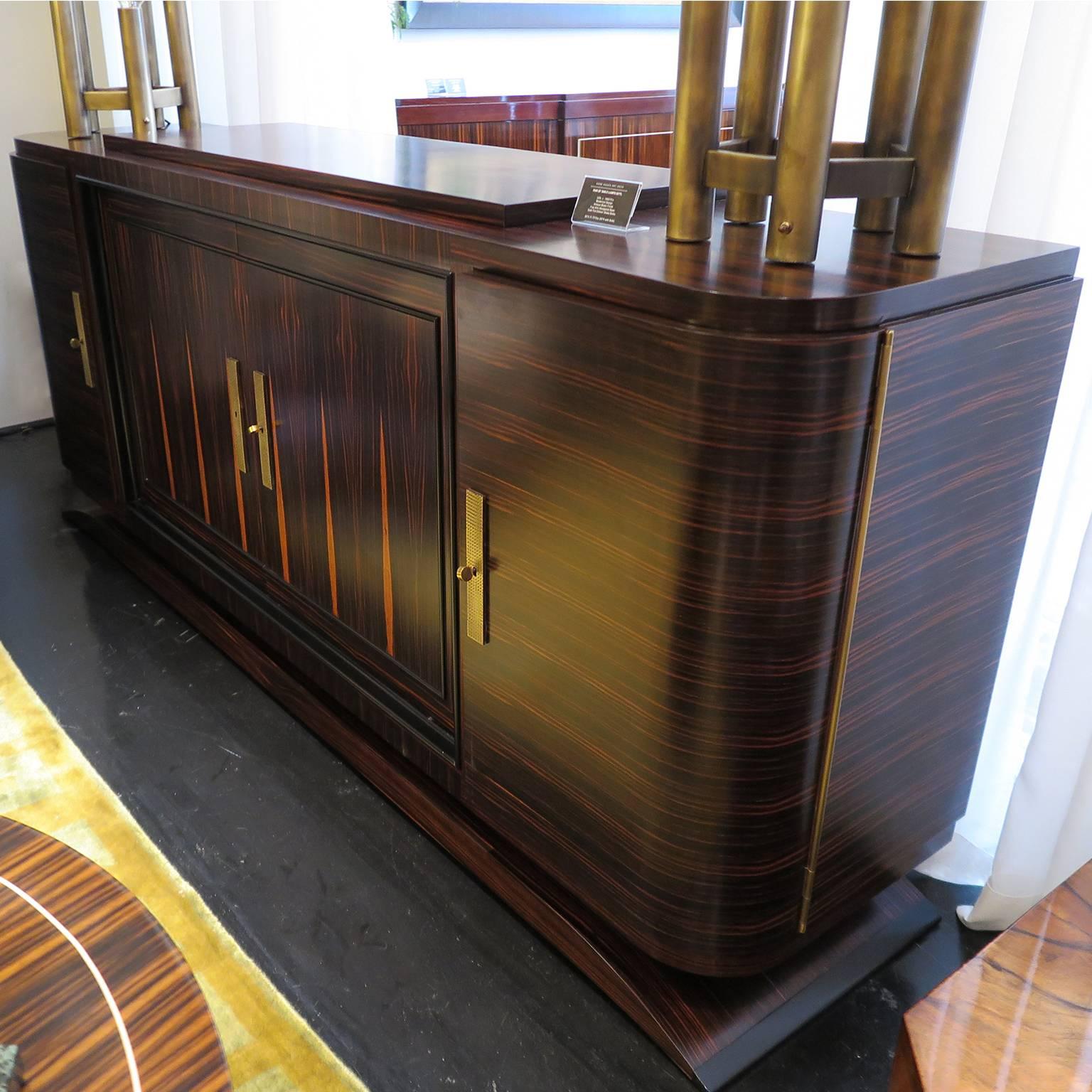 French Art Deco Sideboard in Macassar Ebony In Good Condition In Los Angeles, CA