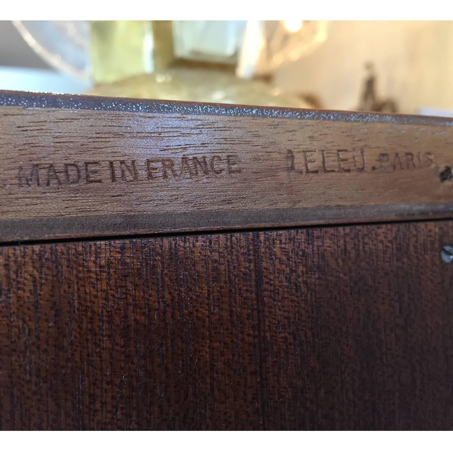 Mid-20th Century Blond Mahogany Marquetry Sideboard by Jules Leleu and Maison Leleu