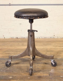 Original Bausch & Lomb Eye Doctor's Medical Adjustable Rolling Stool