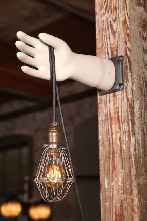 Industrial Glove Mold Wall Sconce For Sale