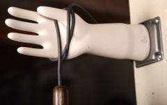 Industrial Vintage Rubber Glove Mold Hand Caged Wall Light, Lamp, Edison Bulb