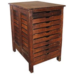 Used Wooden Printing Storage Cabinet by Hamilton