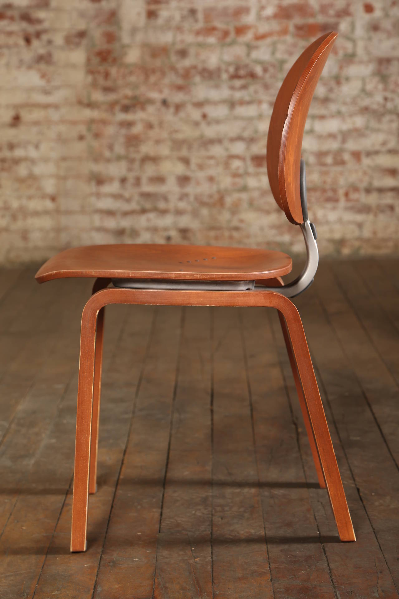 American Set of 4 Mid-Century Modern Piretti Xylon Bent Plywood Dining Chairs