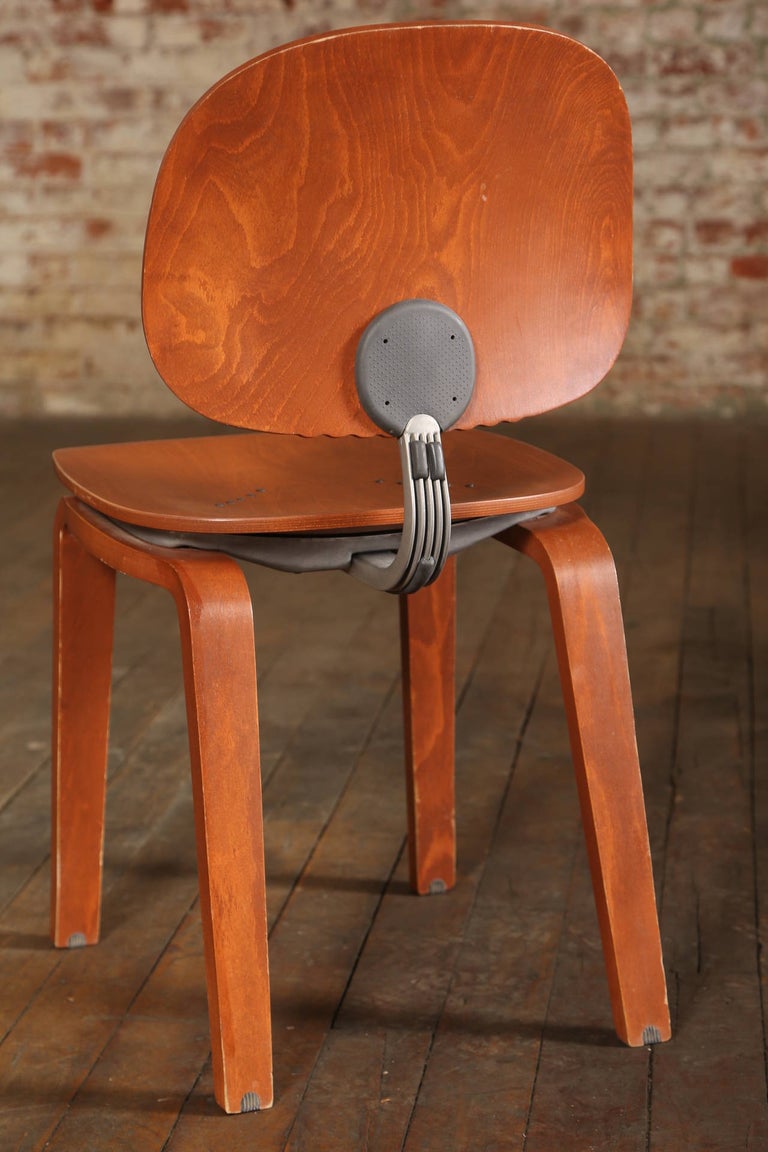 Set of 4 MidCentury Modern Piretti Xylon Bent Plywood Dining Chairs at