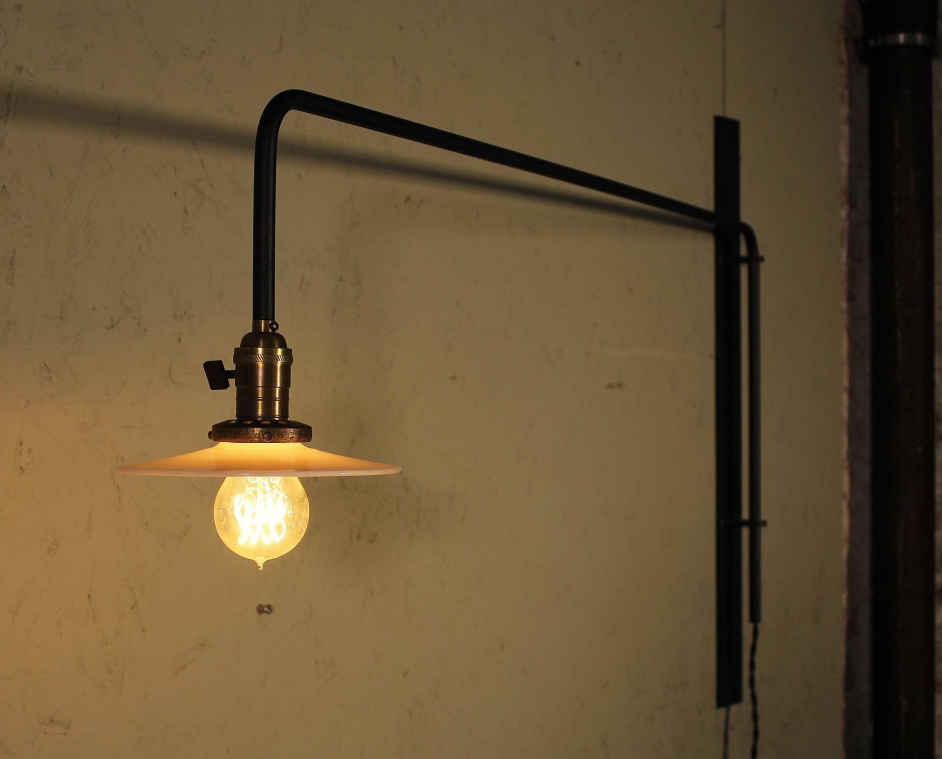 Mid-Century Modern Swing-Arm Wall Sconce For Sale