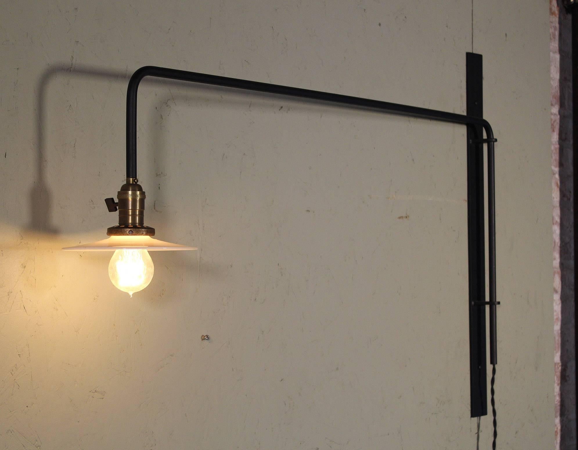 Contemporary Swing-Arm Wall Sconce For Sale