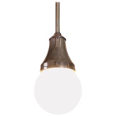 Lampe suspendue industrielle, lampe en fonte, globe en verre, suspension au plafond