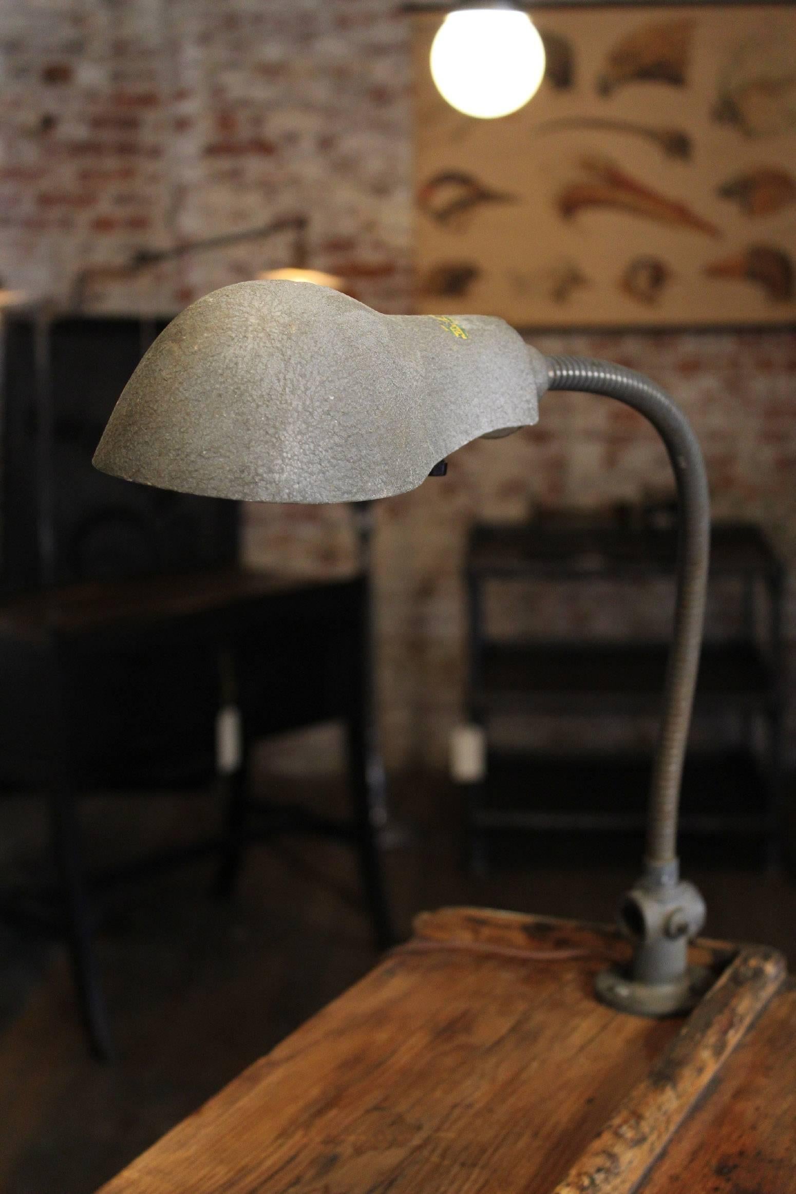 Metal Vintage Host Station with Goose-Neck Lamp