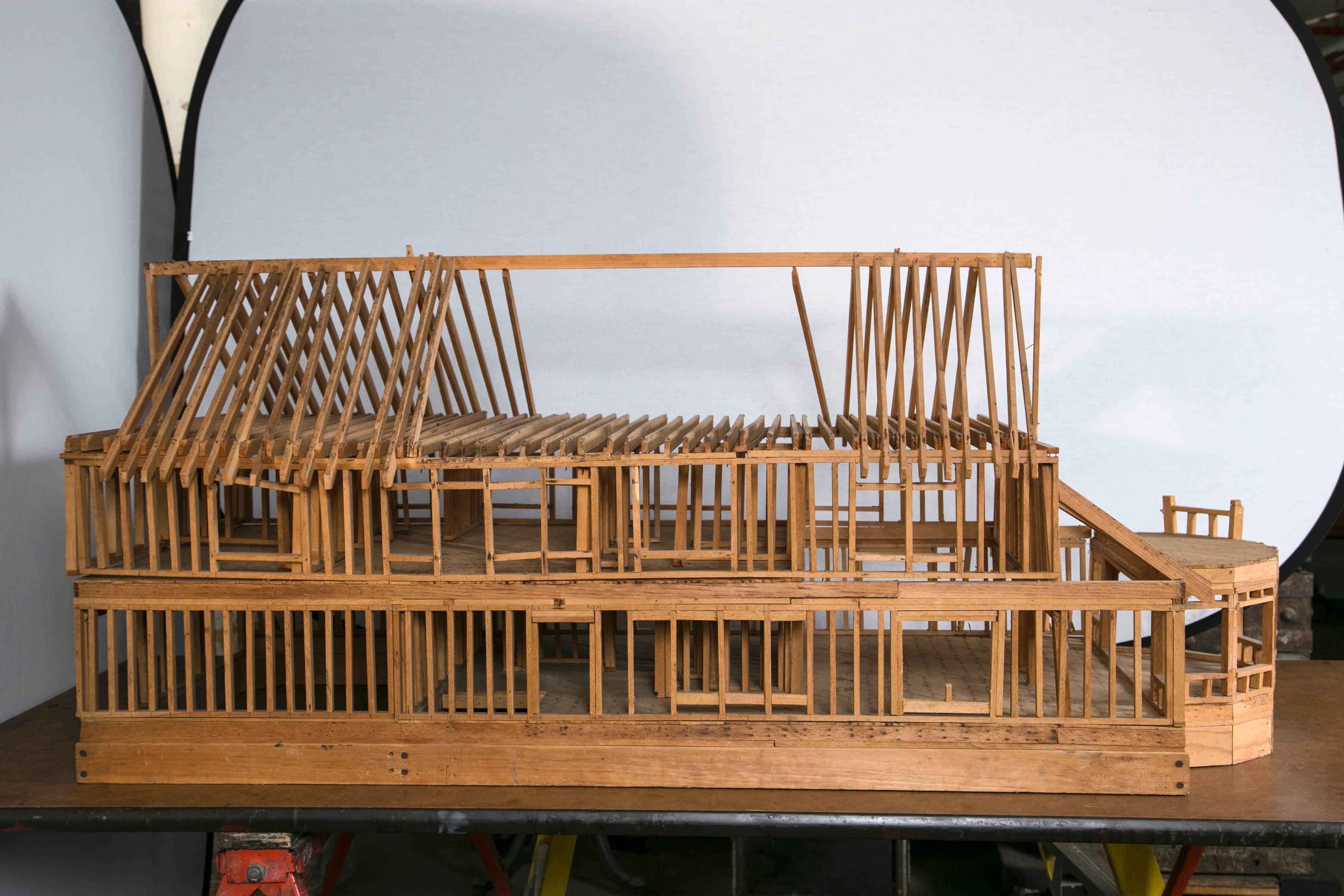 Model of timber framed house 