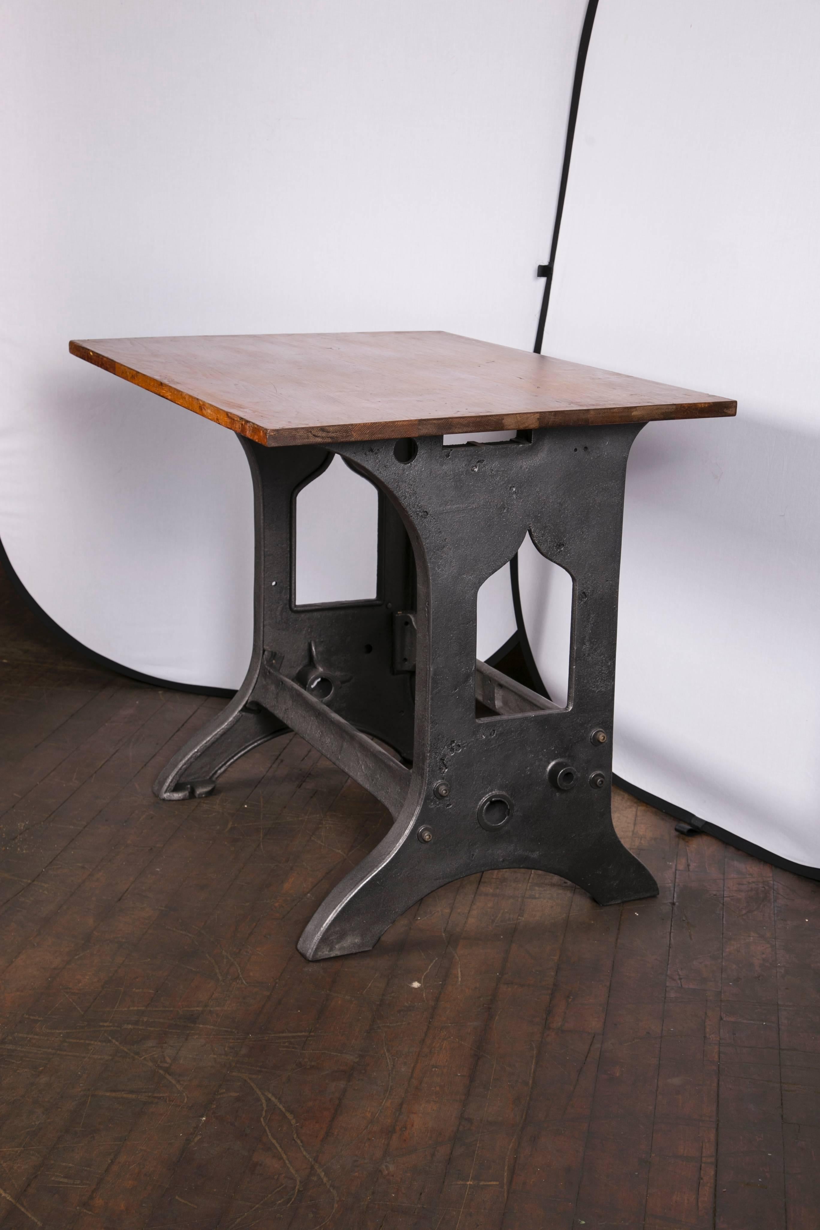 Vintage Industrial Desk/Stand/Table made from antique machine base.